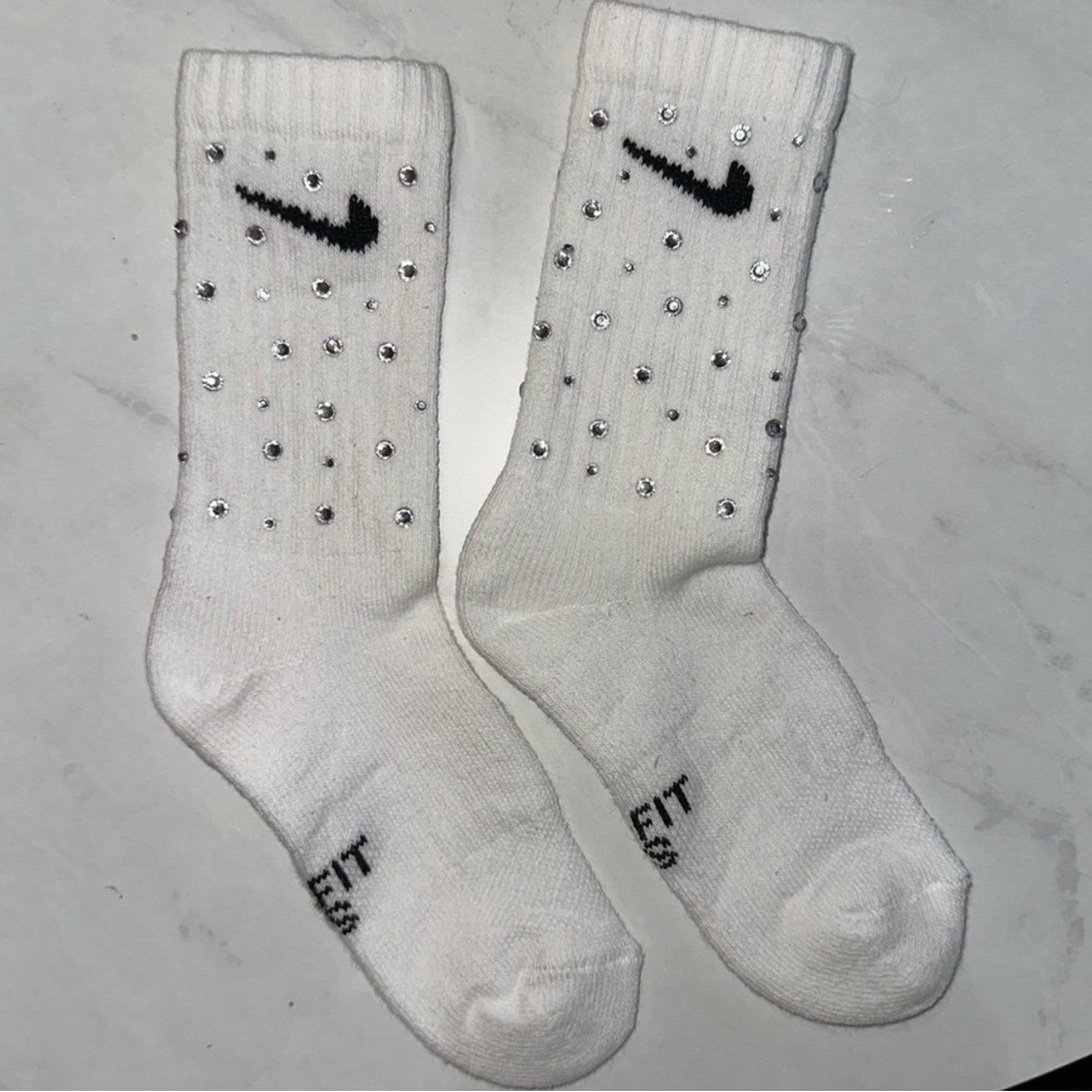 Little kids Nike bedazzled socks